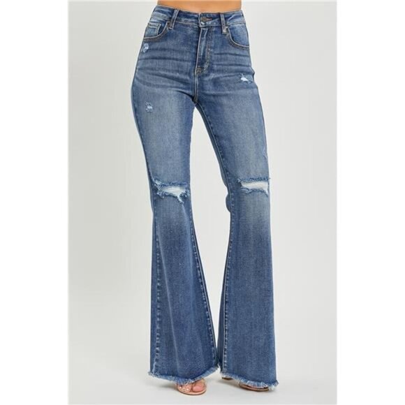 RISEN High Waist Distressed Fare Jeans - Picture 4 of 6